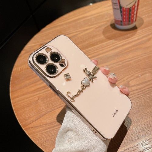 Lovely 3D Rabbit TPU Phone Case With Anti-fall Protection For iPhone